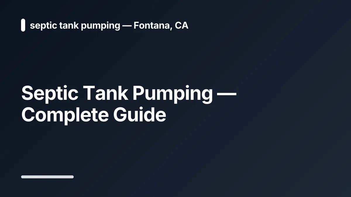 septic tank pumping frequency