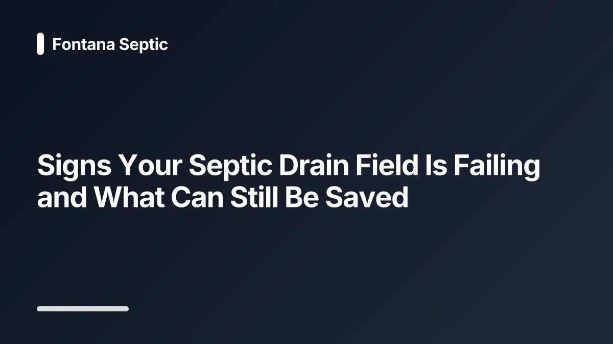 septic drain field