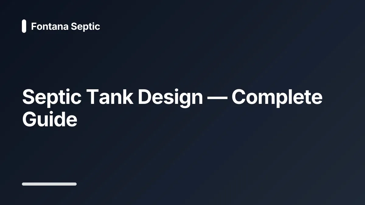 septic tank design